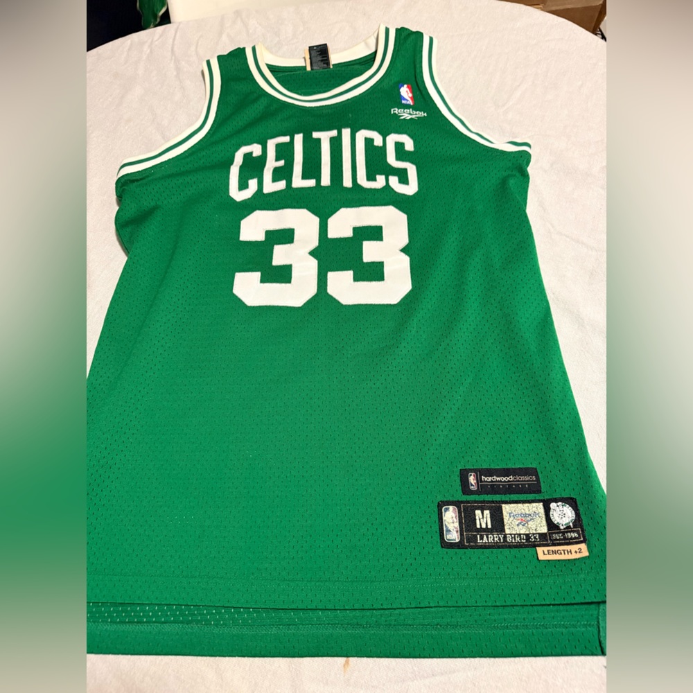 Reebok Larry Bird #33 Celtics Road Jersey